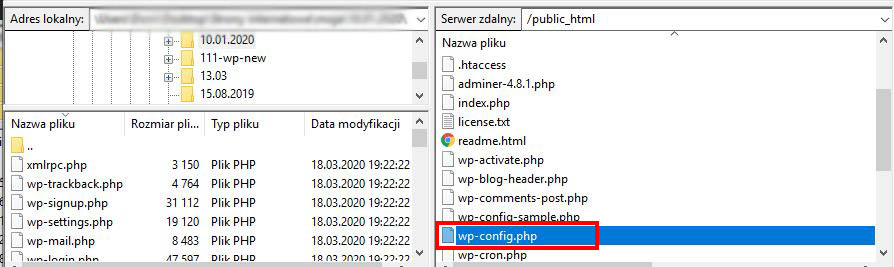 Wp-config.php migracja